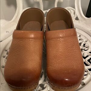 Dansko Tan Leather Clogs